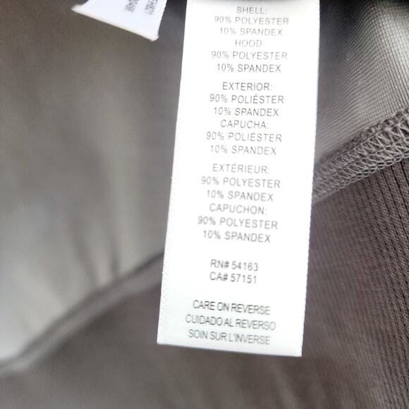 Calvin Klein Silver & Gray Velour Zip Up Jacket with Hood Size Small - Picture 6 of 8